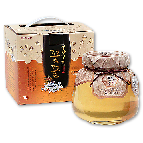 (강원)_[설악산허니팜 꽃꿀100%] 아카시아 꿀단지1.0kg