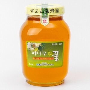(강원)_[설악산허니팜 꽃꿀100%] 피나무꿀 2.4kg