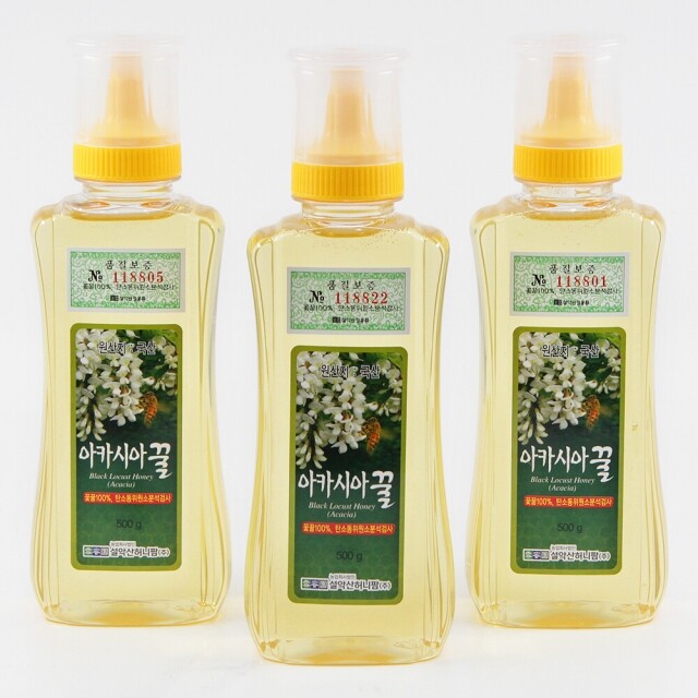 농업회사법인 설악산허니팜(주),설악산허니팜 아카시아 튜브꿀 500g x 3개