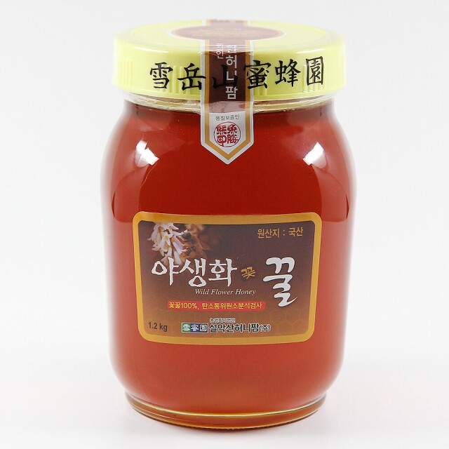 농업회사법인 설악산허니팜(주),설악산허니팜 야생화꿀(잡화꿀) 1.2kg