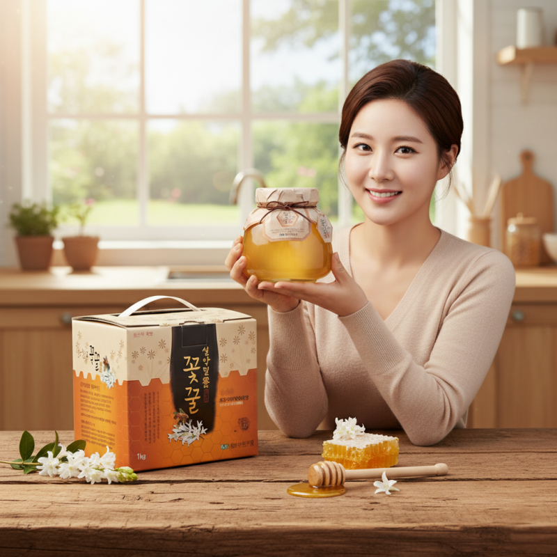 농업회사법인 설악산허니팜(주),설악산허니팜 아카시아 꿀단지1kg